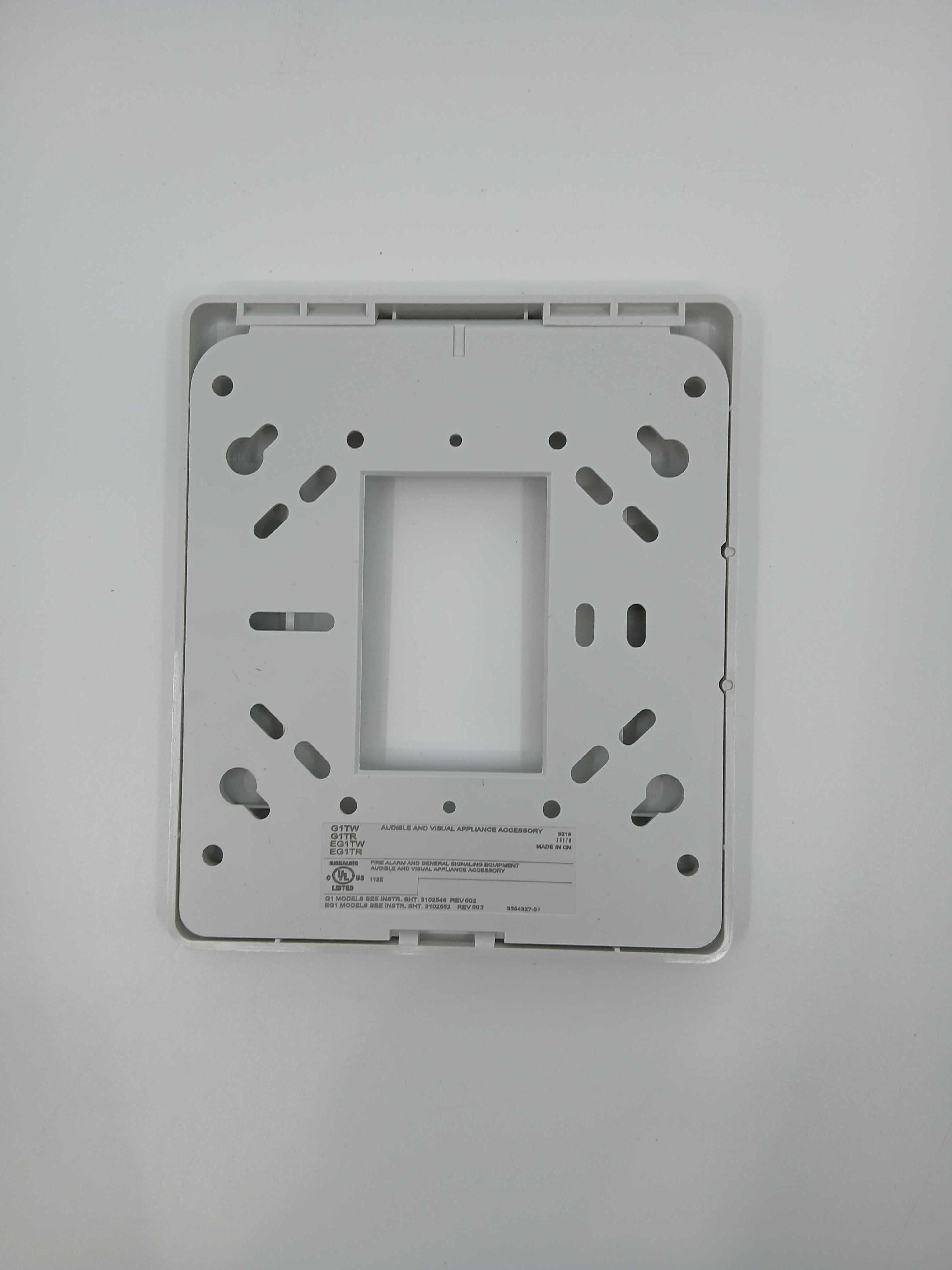 Edwards G1TW Compact Wall Trim Plate White - JEM Systems UK
