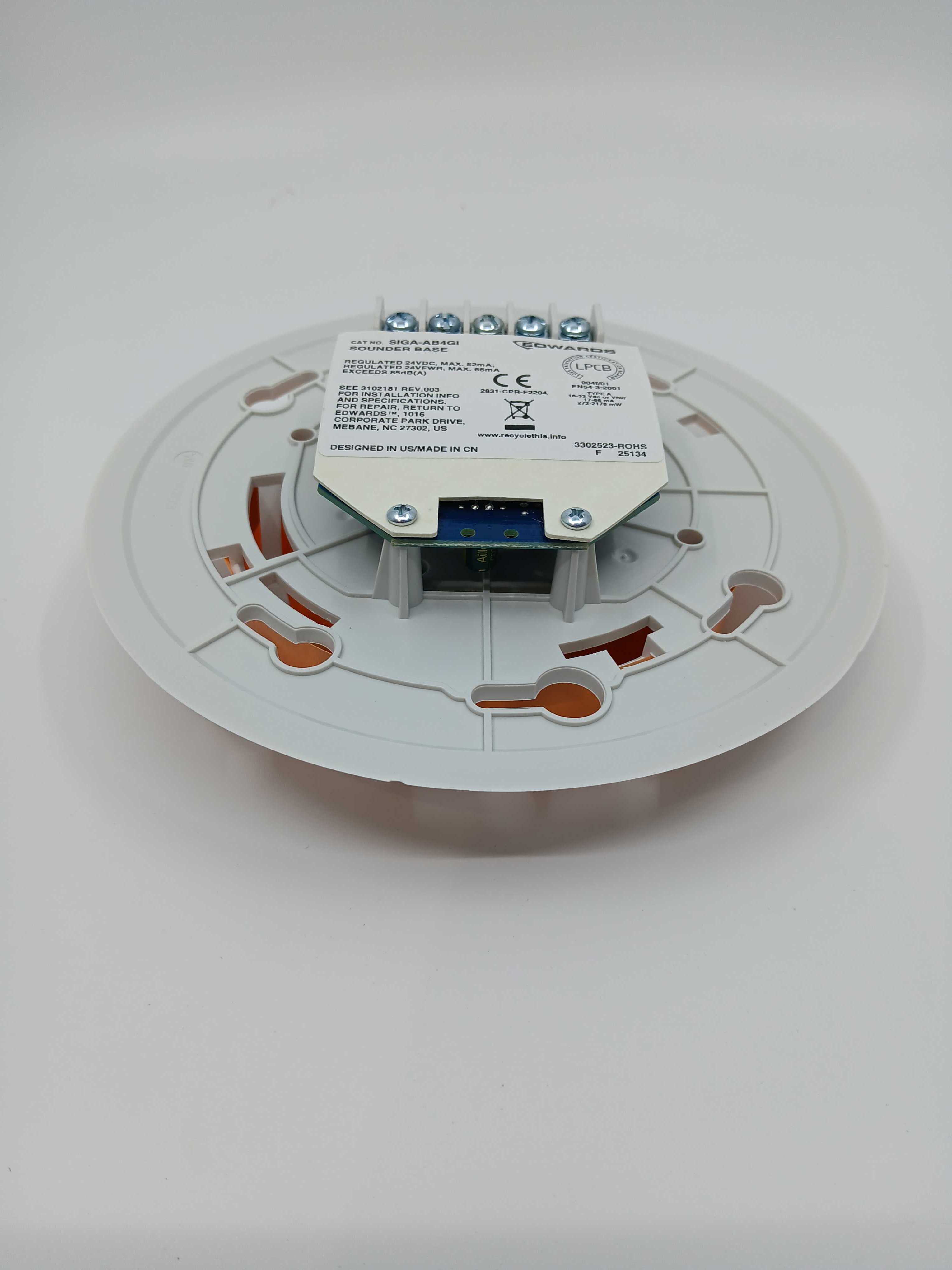 Edwards SIGA-AB4GI Audible (Sounder) Base EN54 Listed - JEM Systems UK