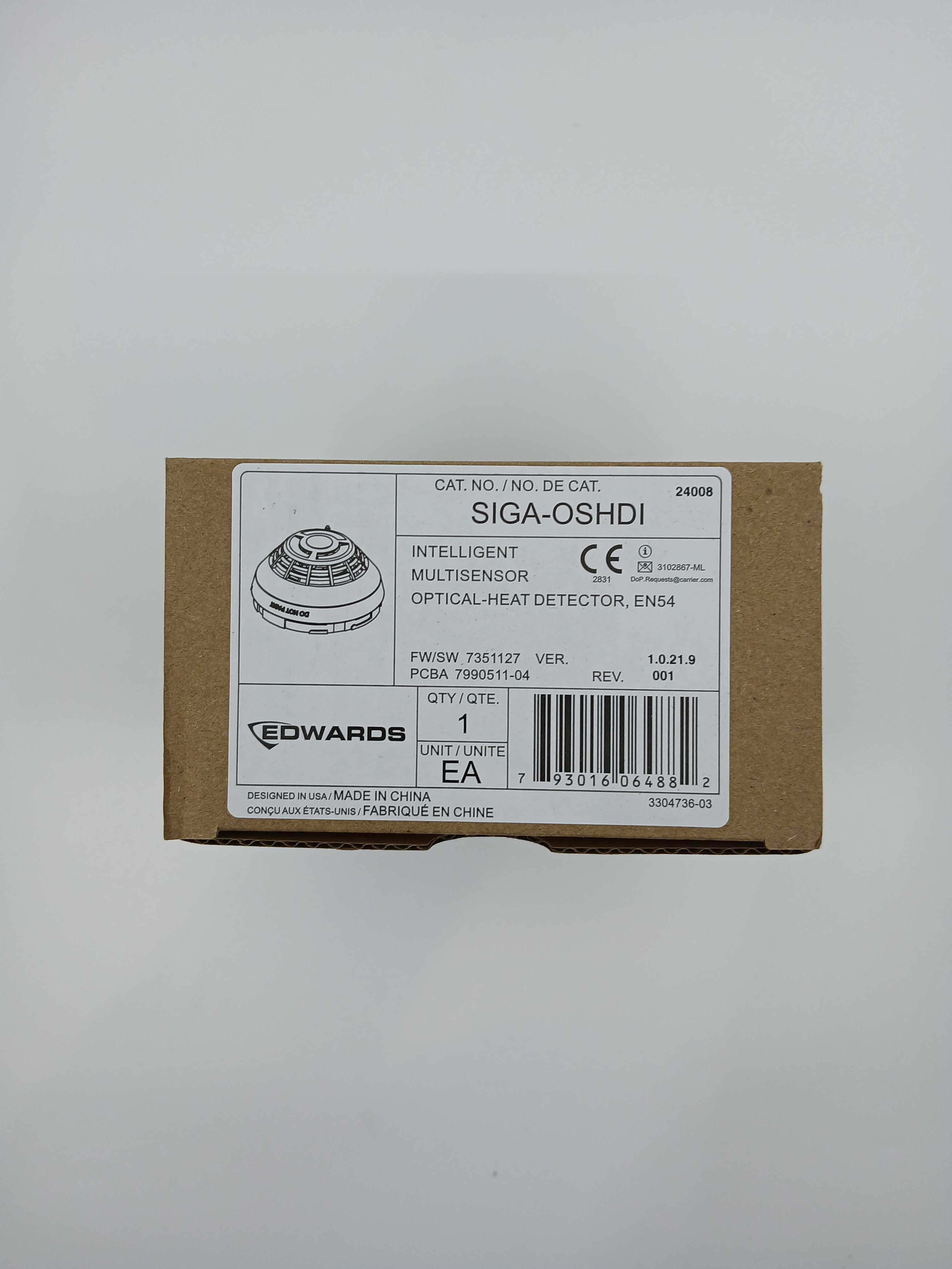 Edwards SIGA-OSHDI Intelligent Multisensor Optical Heat Detector EN54