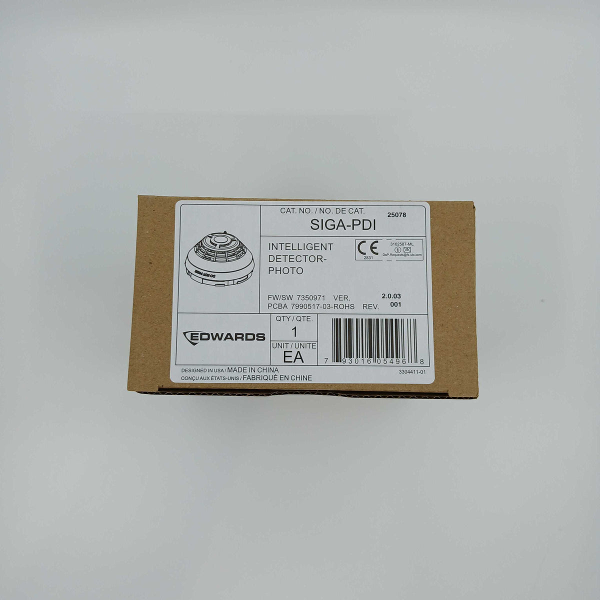 Edwards SIGA-PDI Intelligent Photoelectric Smoke Detector - EN54 Listed - JEM Systems UK