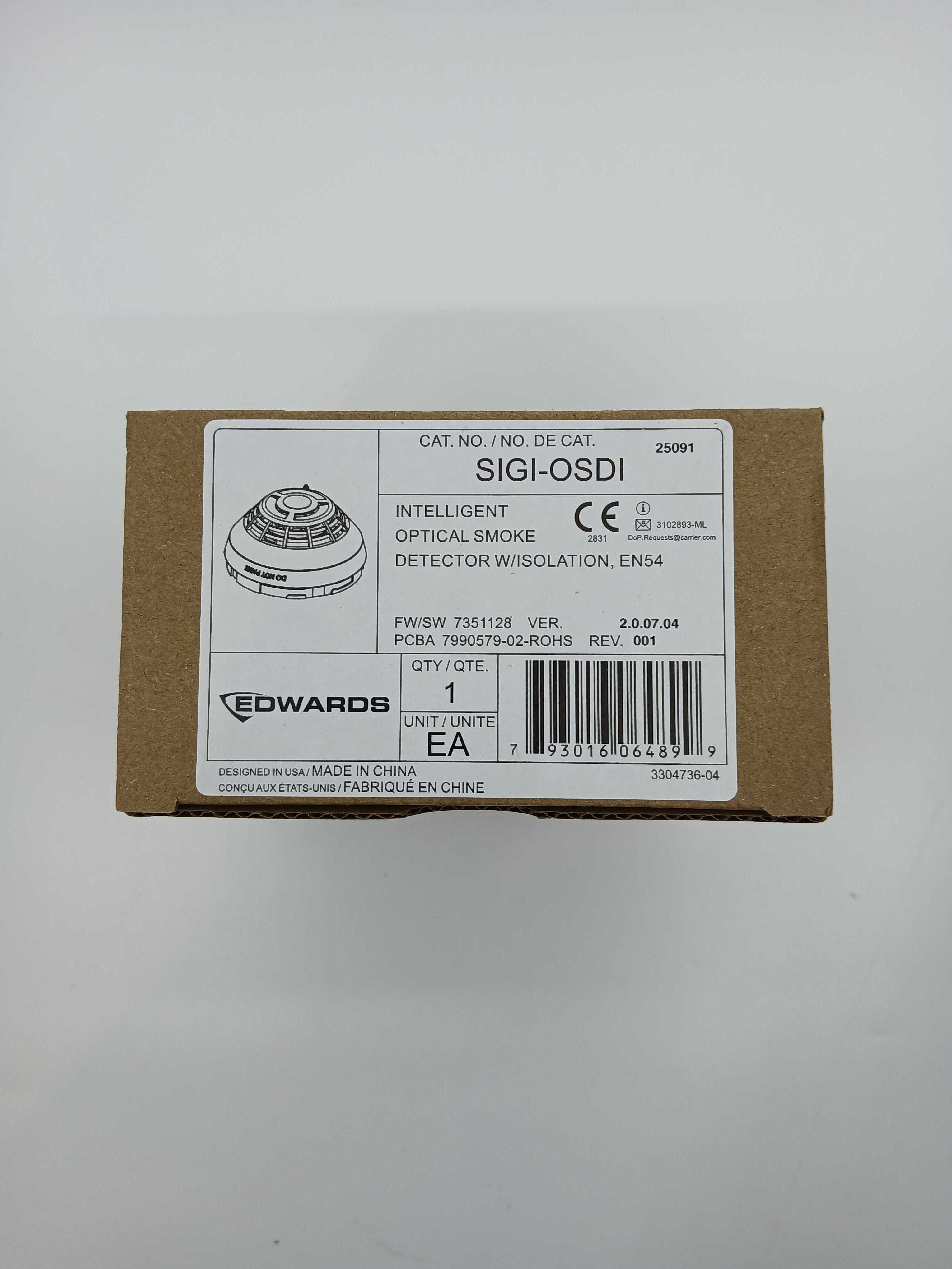 Edwards SIGI-OSDI Intelligent Optical Smoke Detector W/ Isolation EN54