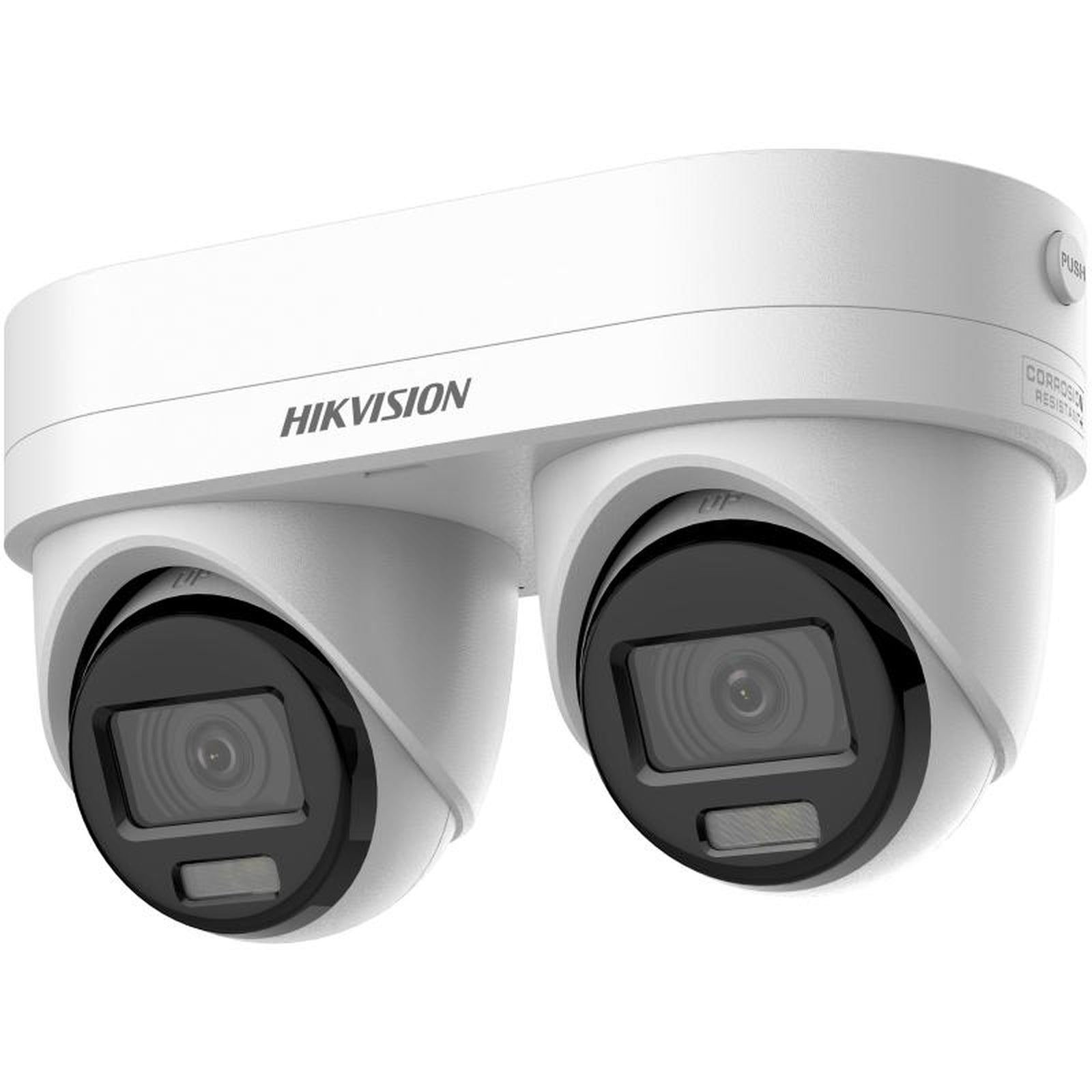 Hikvision 4MP Dual-Lens Fixed Point Zoom Turret Network Camera