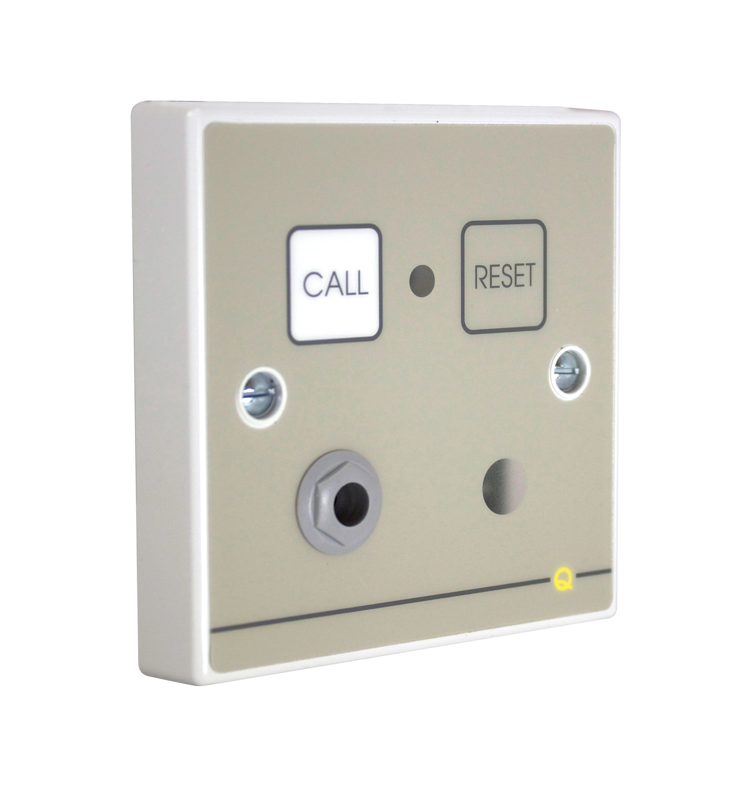 Quantec Addressable Infrared Call Point, Button Reset c/w Sounder & Remote Socket