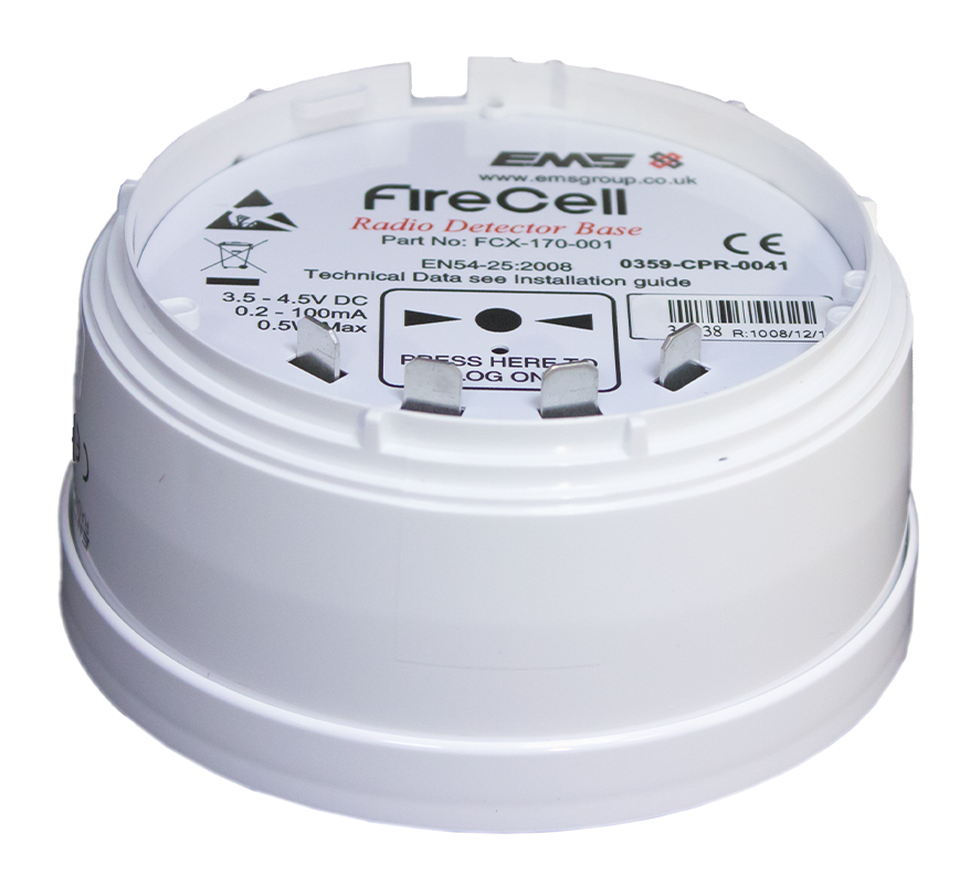 EMS FireCell Wireless Detector Base (FCX-170-001) - JEM Systems UK