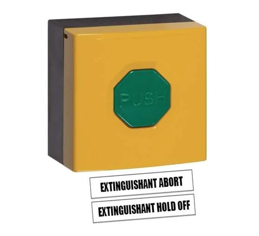 C-TEC EP Extinguishant Hold/Abort Button, Single Gang, IP24 Rated (EP215) - JEM Systems UK