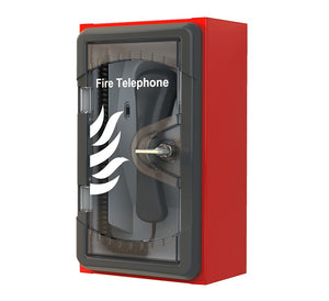 C-TEC Red Type A Fire Telephone Outstation with Handset and Key Lock (EVC302RLK)