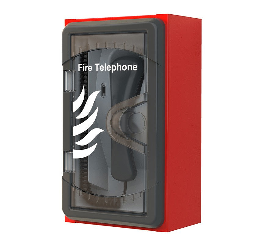 C-TEC Red Type A Fire Telephone Outstation with Handset (Pull to Open) (EVC302RPO) - JEM Systems UK