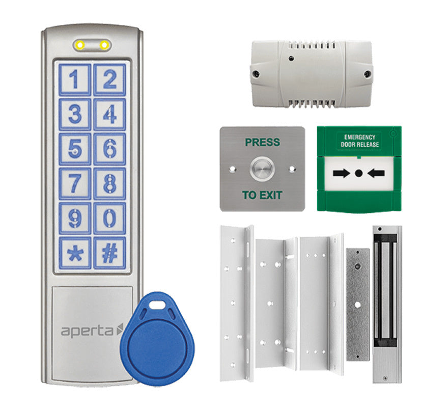ESP Aperta Single Door Internal Proximity Keypad Kit c/w Flush Exit Button (Silver Keypad) (EZT3K) - JEM Systems UK