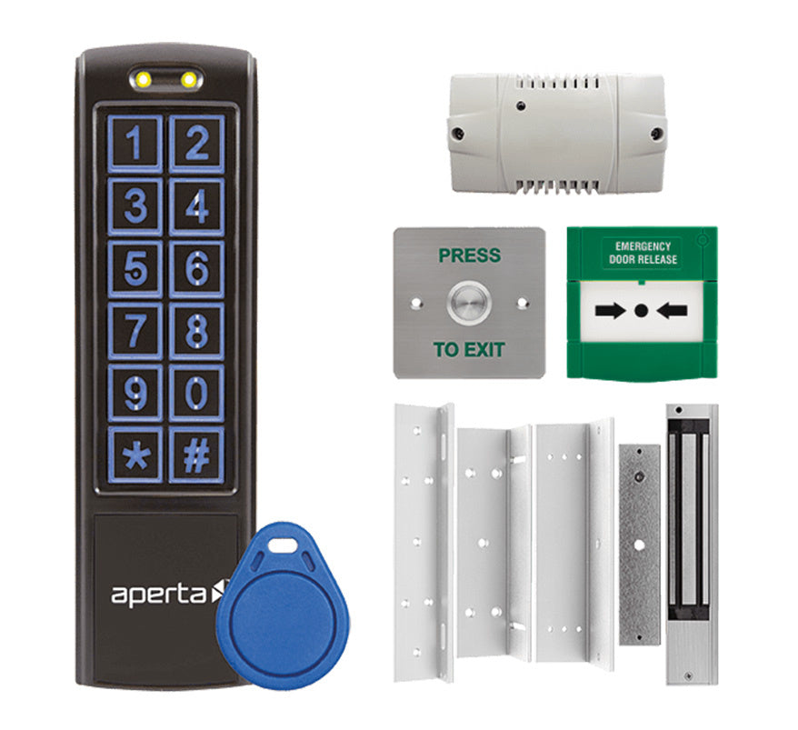 ESP Aperta Single Door Internal Proximity Keypad Kit c/w Flush Exit Button (Black Keypad) (EZT3KB) - JEM Systems UK