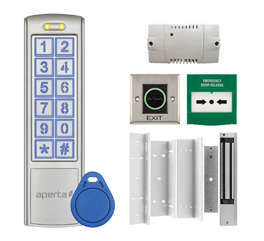 ESP Aperta Single Door Internal Proximity Keypad Kit c/w Contactless Exit Button (Silver Keypad) (EZT3KC) - JEM Systems UK
