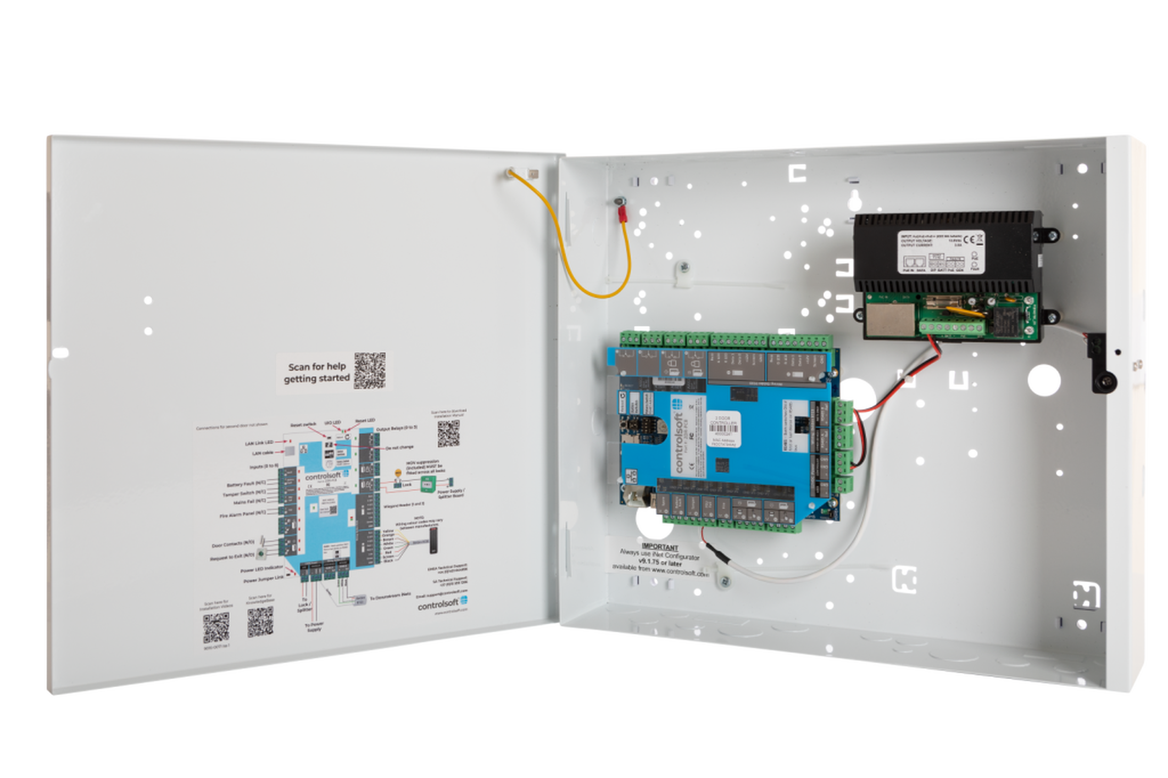 Controlsoft iNet 2 Door/2 Reader Control Unit Boxed with POE PSU