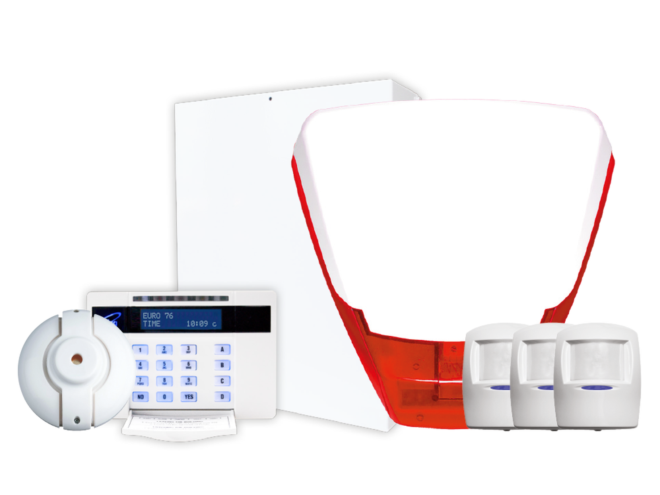 Pyronix Euro 76 Kit with Keypad PIRs Deltabell Sounder G2