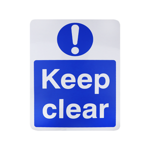 CDVI Keep Clear Safety Sign Self-Adhesive 200x150mm