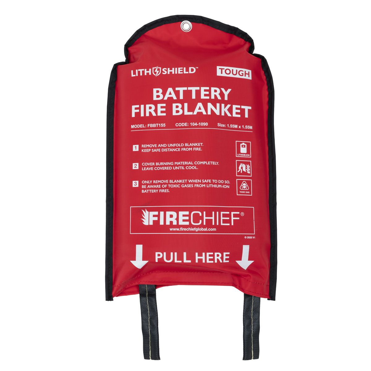 Firechief LithShield Tough Battery Fire Blanket 1.55 x 1.55m (FBBT155)
