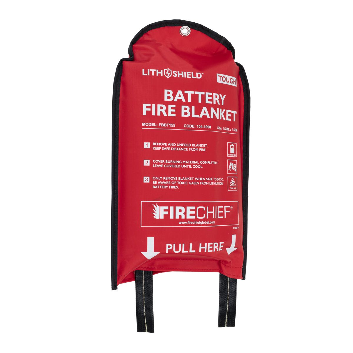 Firechief LithShield Tough Battery Fire Blanket 1.55 x 1.55m (FBBT155)