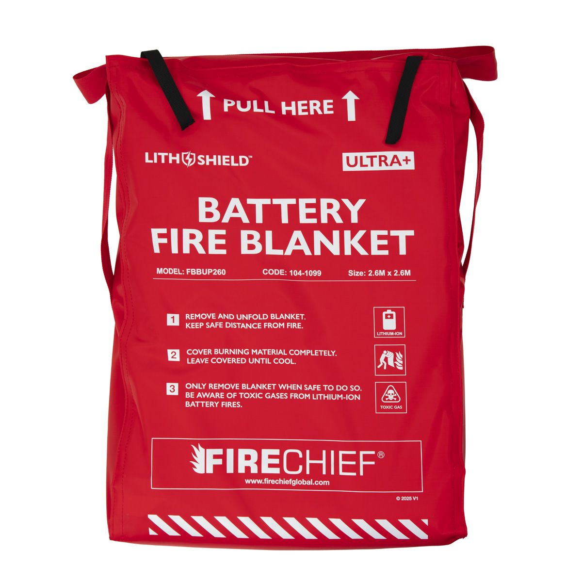 Firechief LithShield Ultra+ Battery Fire Blanket 2.6 x 2.6m (FBBUP260)