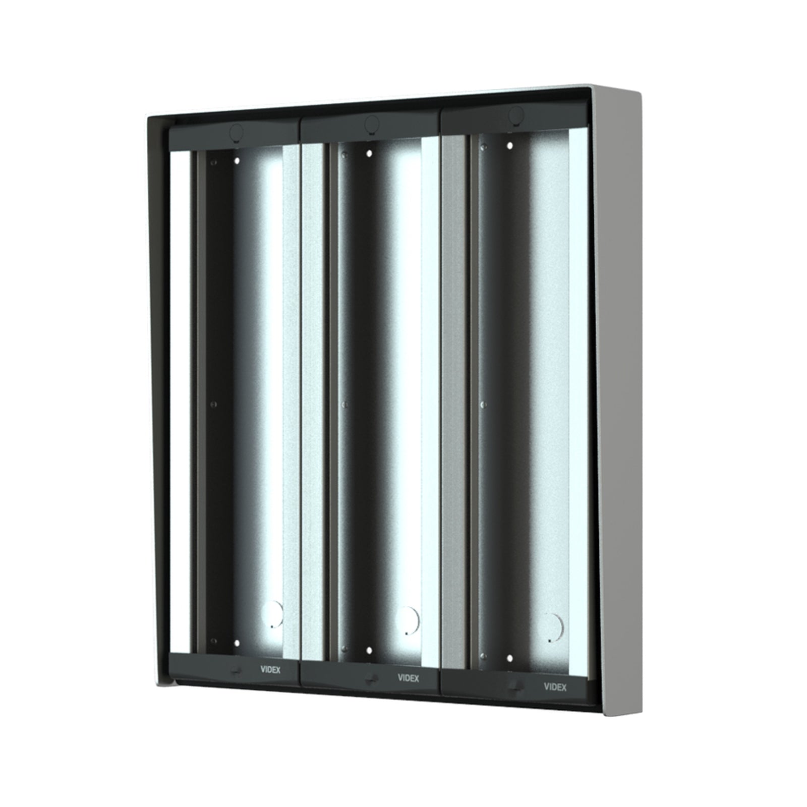 Videx 8000 Series 9 Module 3 Row Surface Box Aluminium