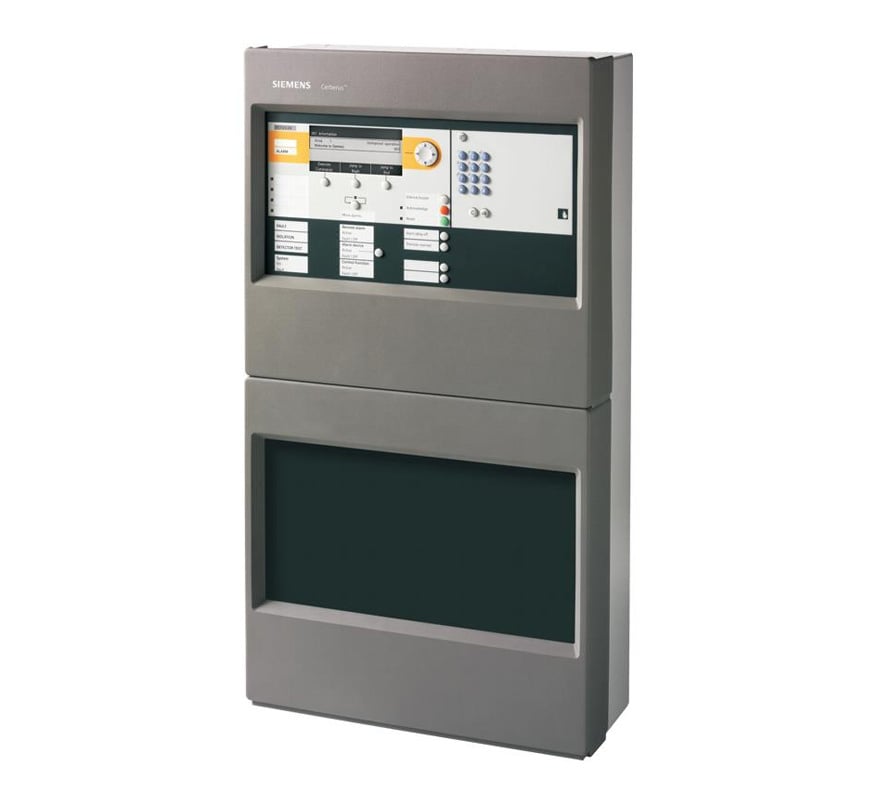 Siemens FC722-ZA-P Cerberus PRO 2 Loop Fire Panel in Comfort Housing c/w C-NET & 1.5A Power Loop Module (No Zonal LEDs) (S54433-C113-A3) - JEM Systems UK