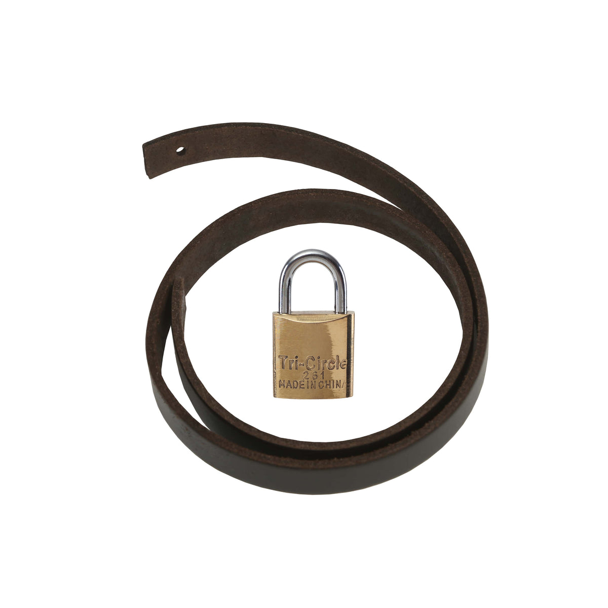 Firechief Leather Strap LHS2 c/w Brass Padlock 20mm Keyed Alike (LHS2/PL)