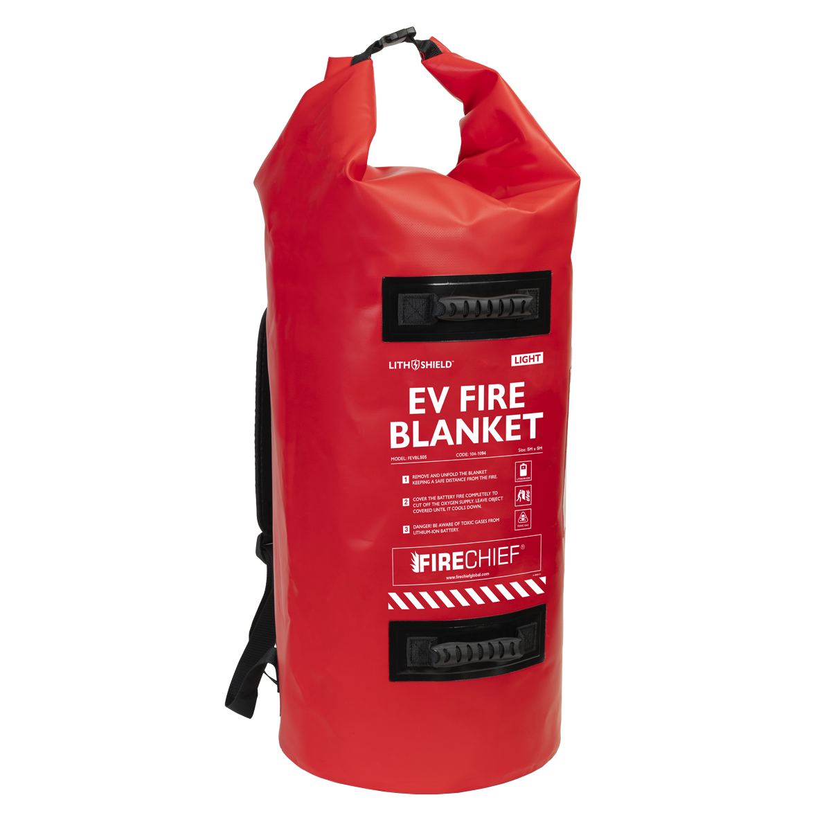 Firechief LithShield Light EV Fire Blanket 5 x 5m with Red Backpack (FEVBL505)