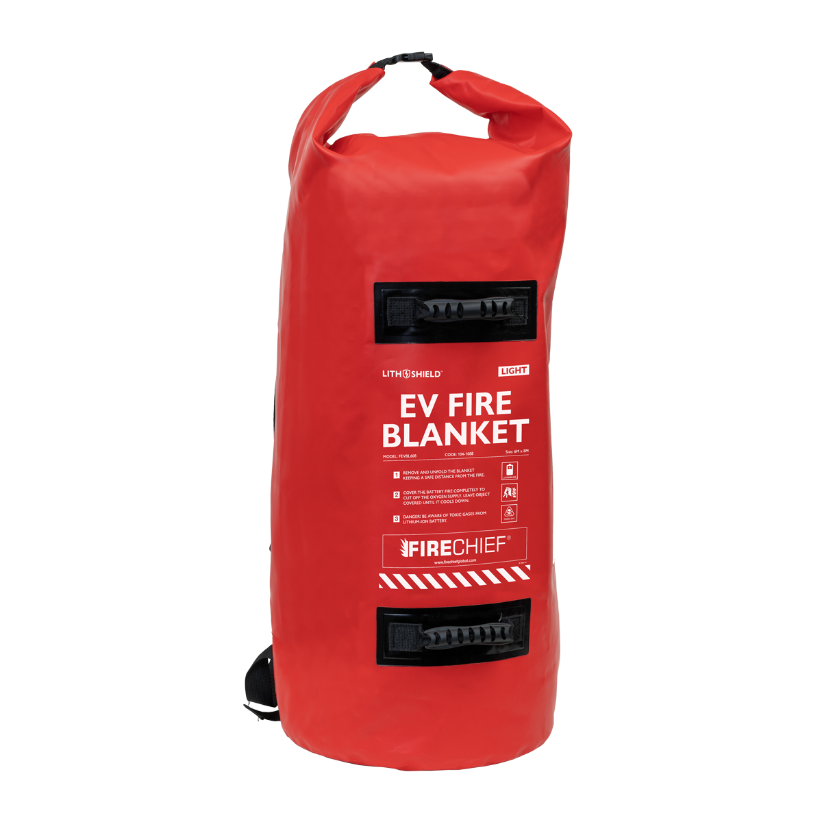 Firechief LithShield Light EV Fire Blanket 6 x 8m with Red Backpack (FEVBL608)