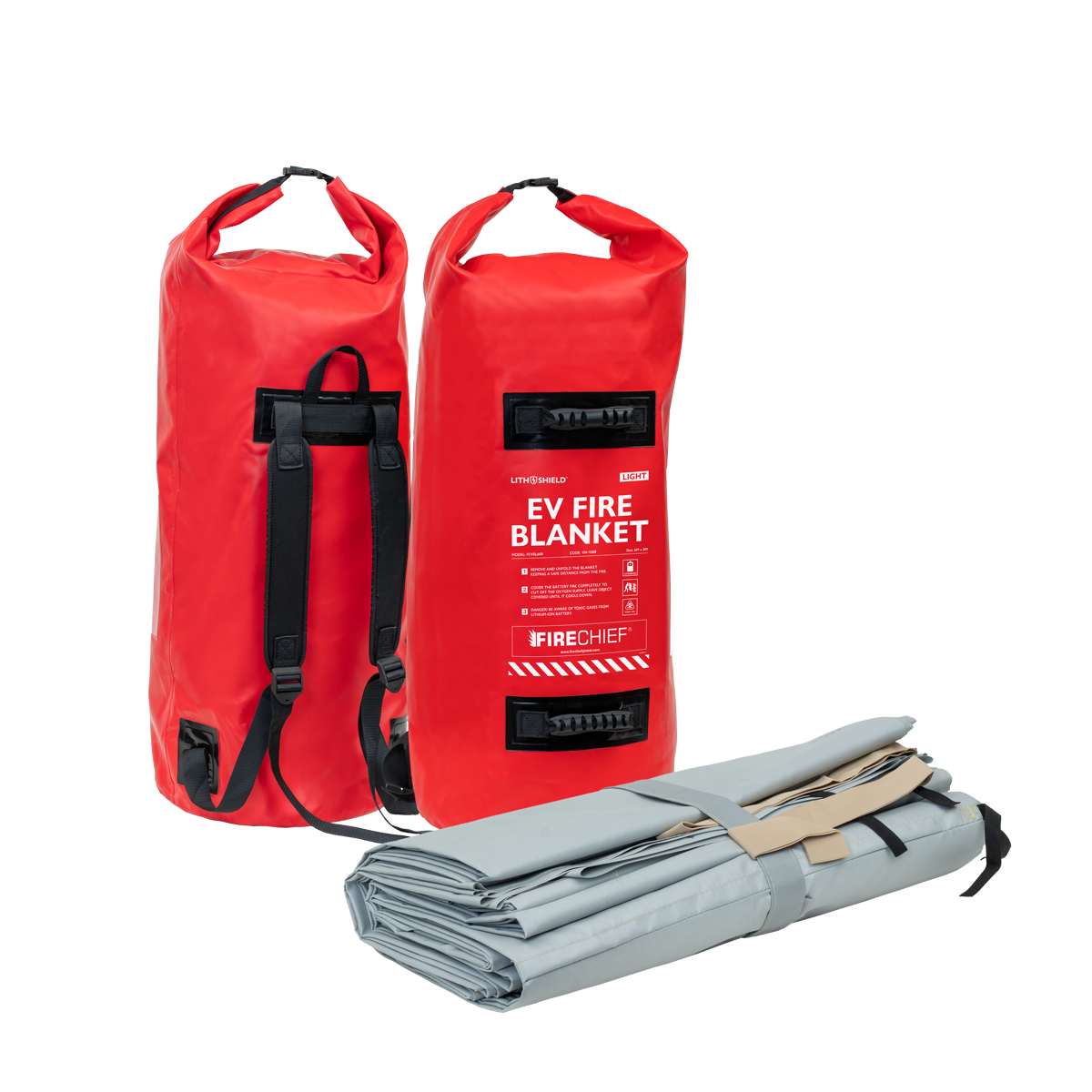 Firechief LithShield Light EV Fire Blanket 6 x 8m with Red Backpack (FEVBL608)