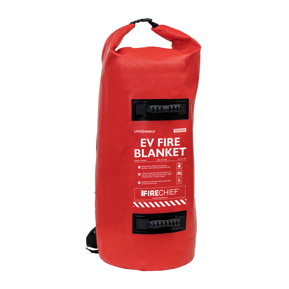 Firechief LithShield Tough EV Fire Blanket 6 x 8m with Red Backpack (FEVBT608)