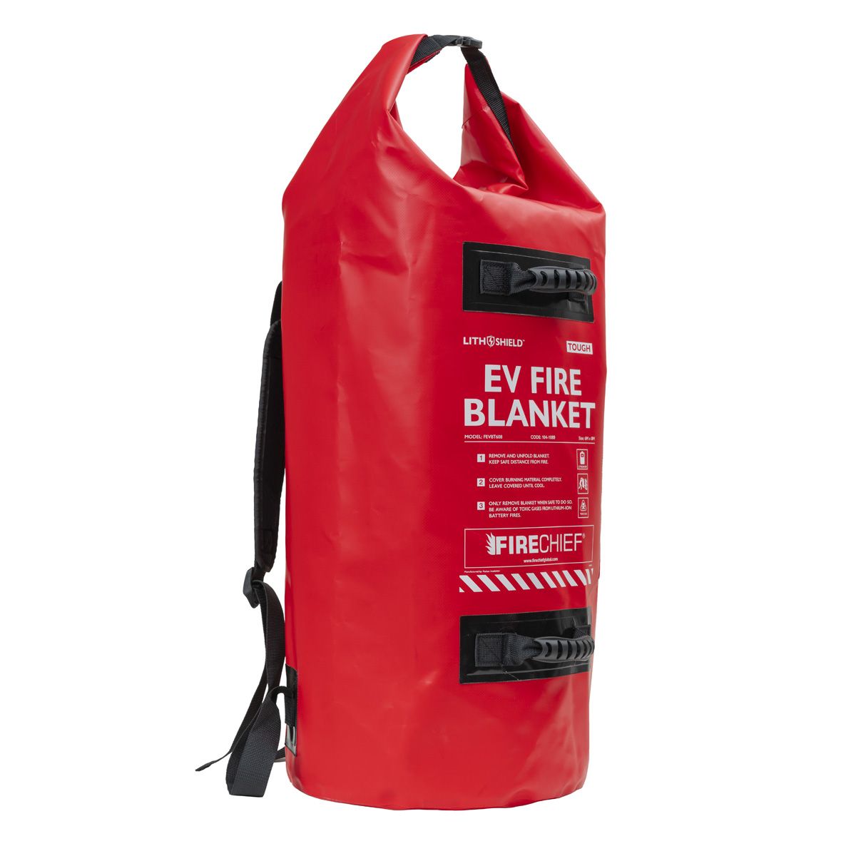Firechief LithShield Tough EV Fire Blanket 6 x 8m with Red Backpack (FEVBT608) – image 4