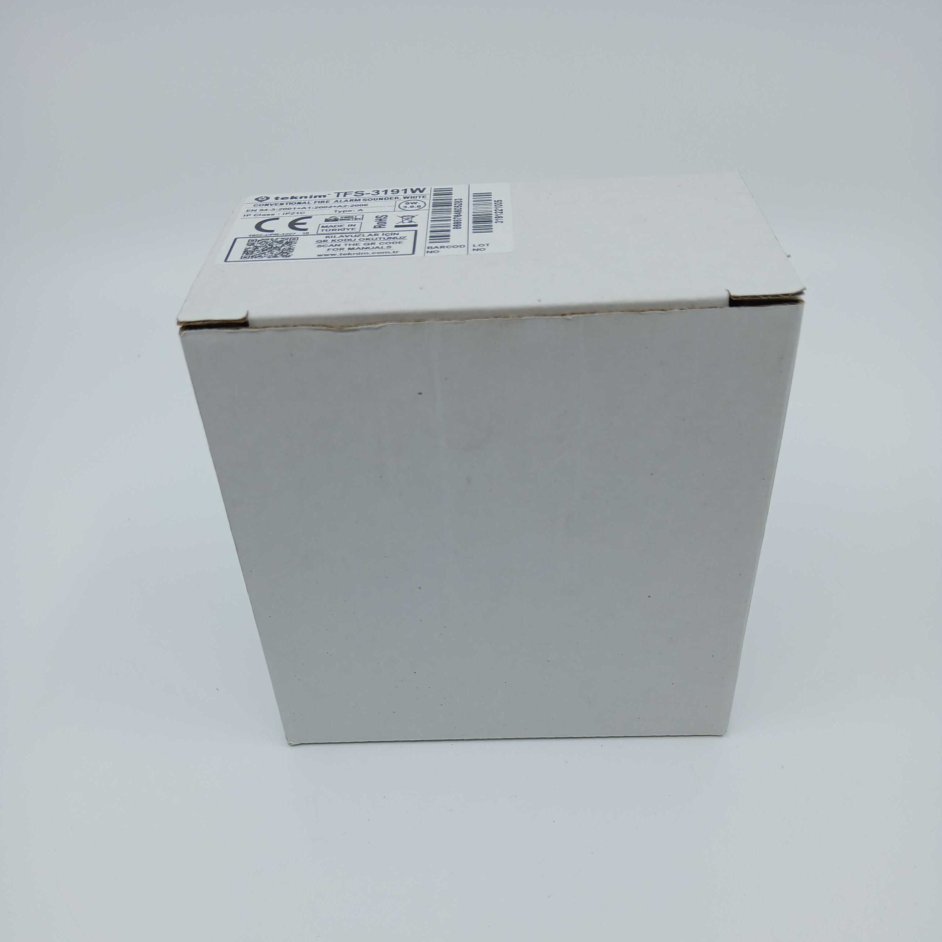 FireClass TFS-3191W Conventional Fire Alarm Sounder, White - JEM Systems UK