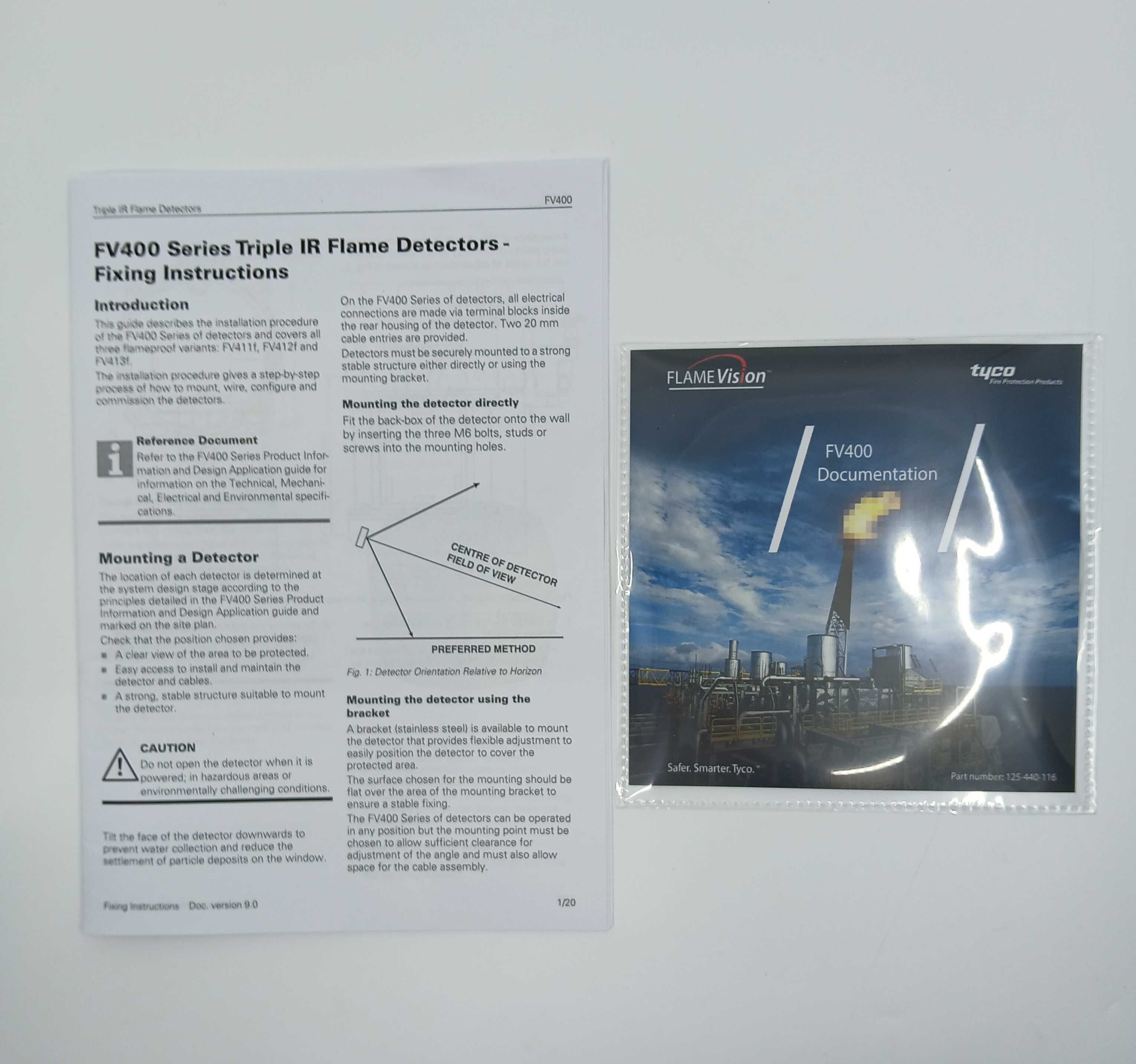 FireClass 516.300.412 FV412F Triple IR Flame Detector with Pal Camera