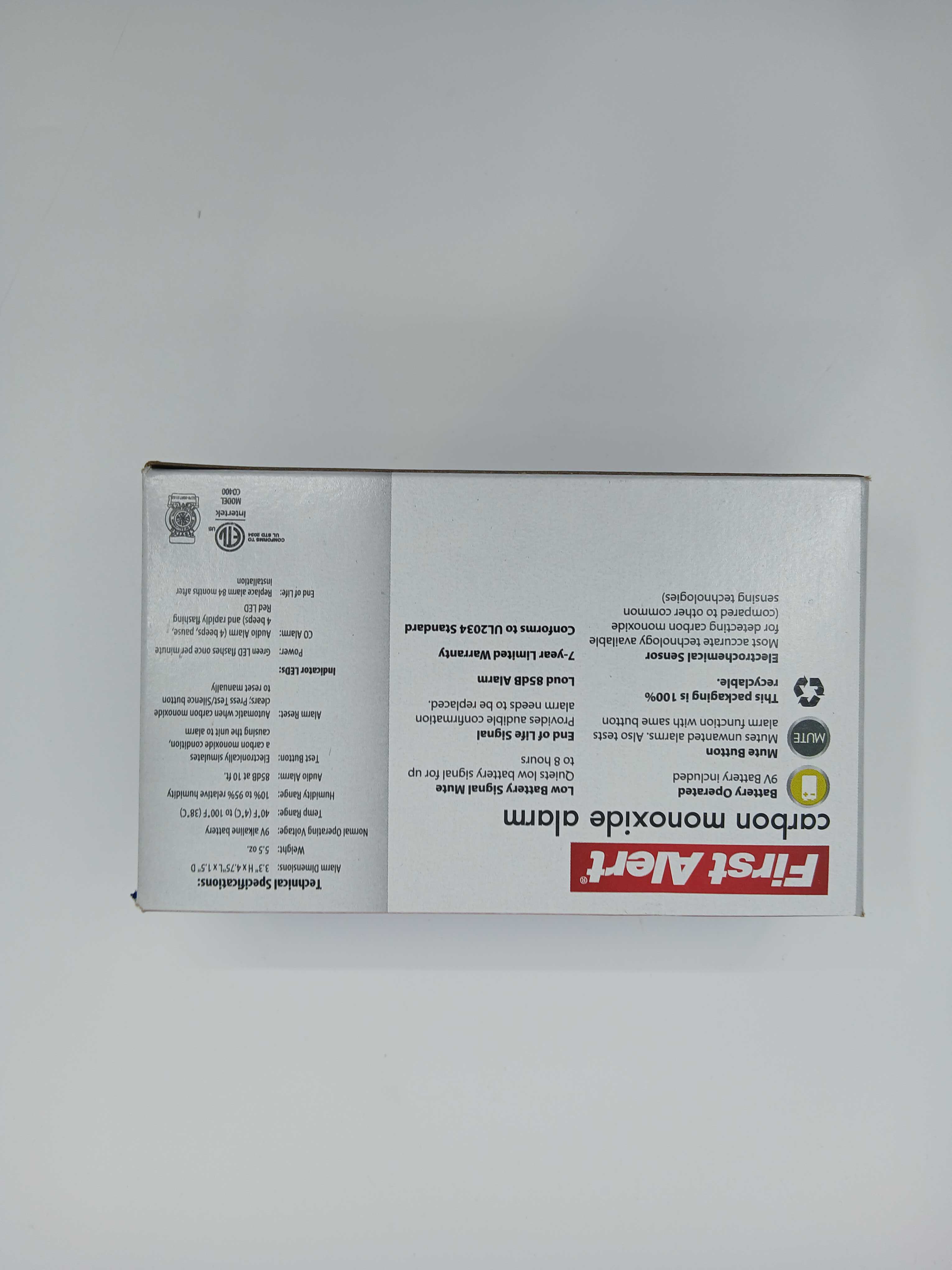 First Alert CO400 - JEM Systems UK