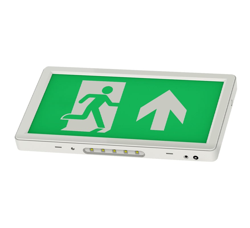BLE FIRTH Slimline Emergency Exit Box with Self Test (EL-131250) - JEM Systems UK