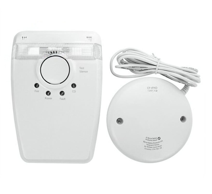 FireAngel Specification Radio-Interlink Combined Strobe & Vibrating Pad (FS1552W2-T) - JEM Systems UK