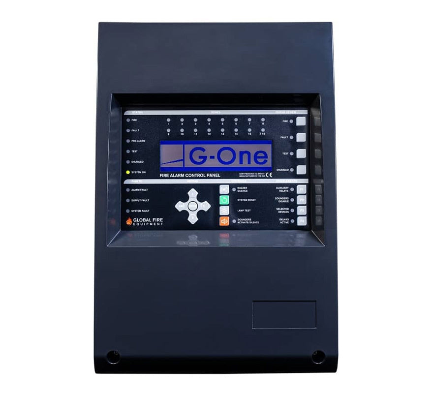 Global Fire G-ONE 1 Loop Fire Control Panel - Non Expandable (Black) (G-1BLK) - JEM Systems UK