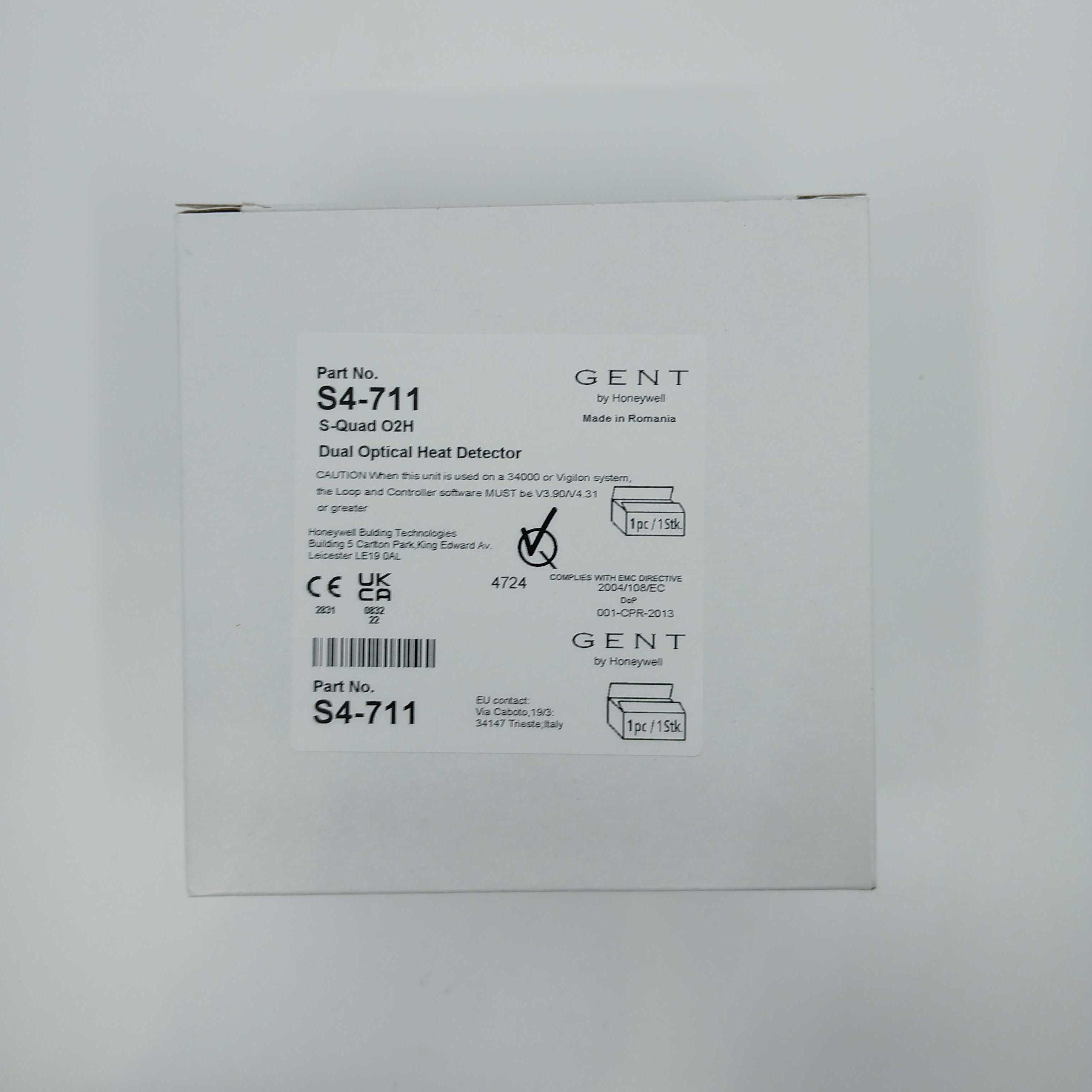 Gent S4-711 Dual Optical Heat Detector - JEM Systems UK