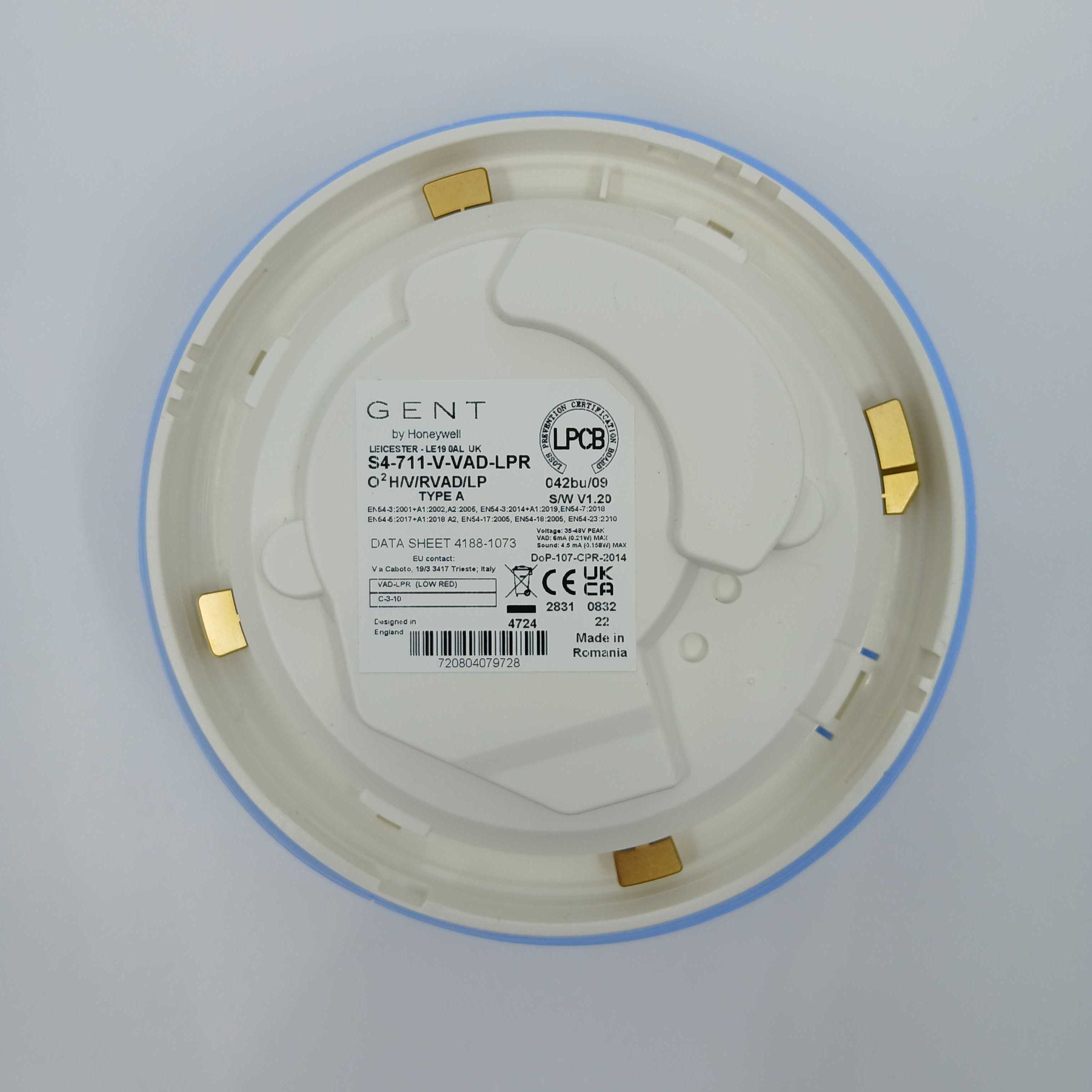 Gent S4-711-V-VAD-LPR Dual Optical Heat Sensor - JEM Systems UK