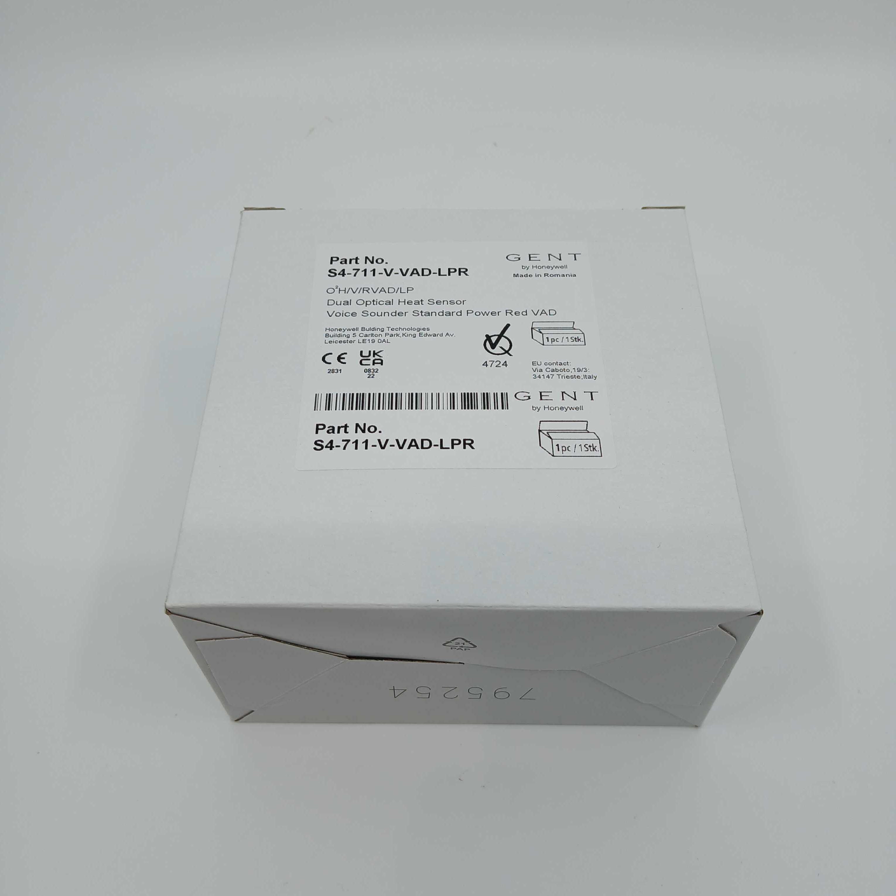 Gent S4-711-V-VAD-LPR Dual Optical Heat Sensor - JEM Systems UK