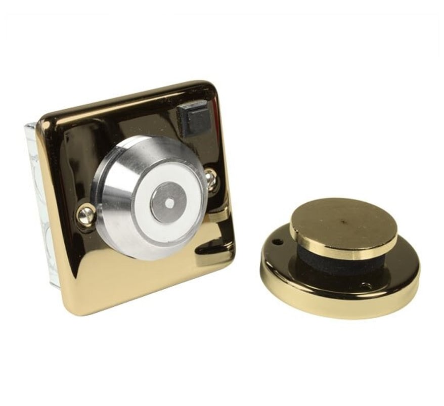Geofire Decorative 24V Electromagnetic Fire Door Holder (Brass) (3-59-0301-E001) - JEM Systems UK