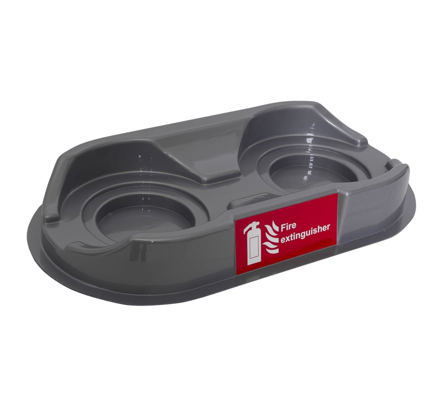 FMC Double Universal Fire Point Extinguisher Stand (Grey) (FMCUVP2G) - JEM Systems UK