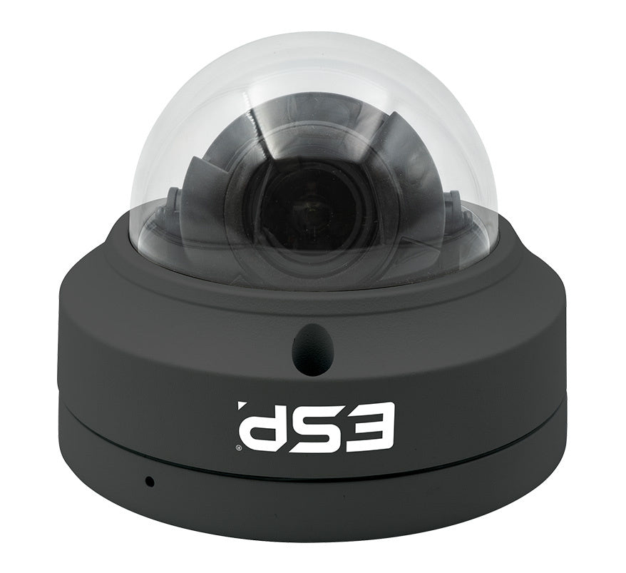 ESP HDview IP PoE 5MP Varifocal 2.8-12mm Motorised Lens Anti-Vandal Dome Camera Grey (H512VDGA) - JEM Systems UK