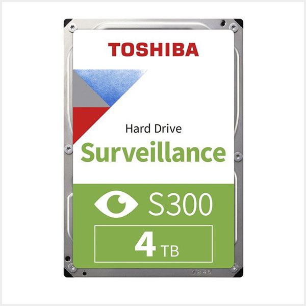 Toshiba Surveillance S300 Hard Drive (HDD) with 4TB Storage