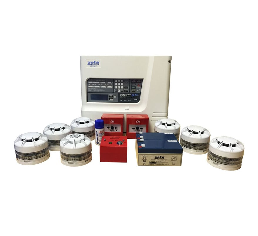 Zeta Infinity ID2 2 Zone Intelligent 2-Wire Fire Alarm Kit (ID2-KIT2) - JEM Systems UK