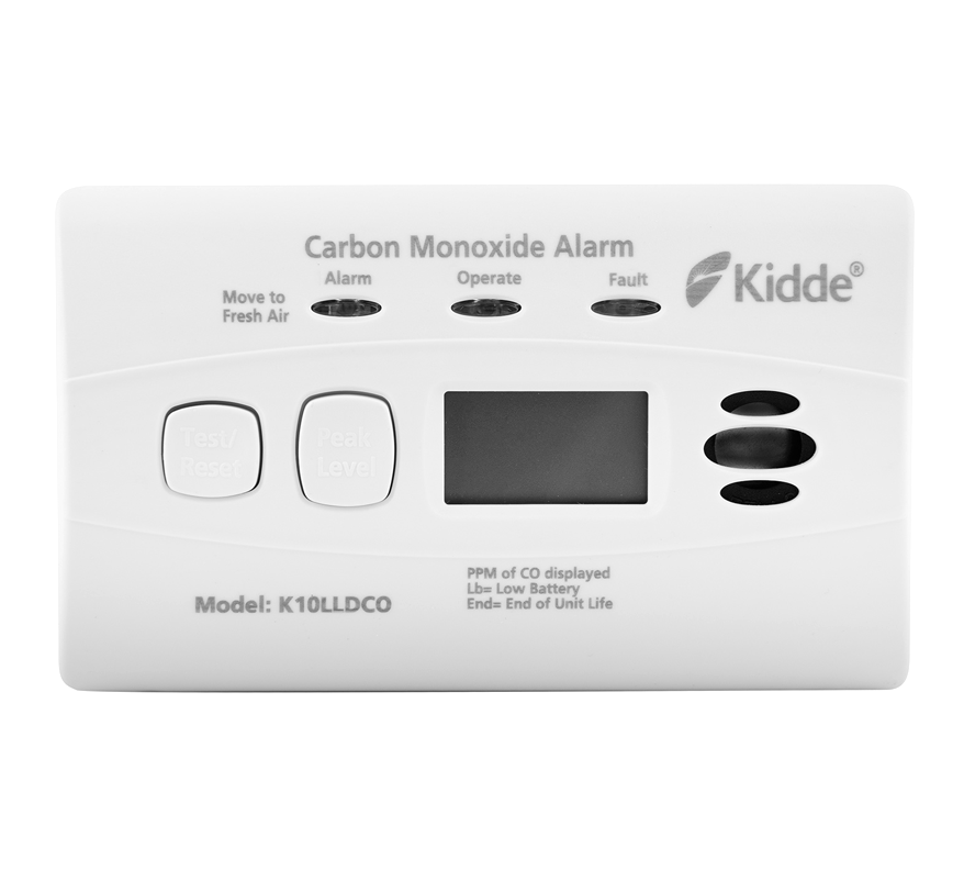 Kidde K10LLDCO 10 Year Longlife Battery Digital Display Carbon Monoxide Alarm - JEM Systems UK