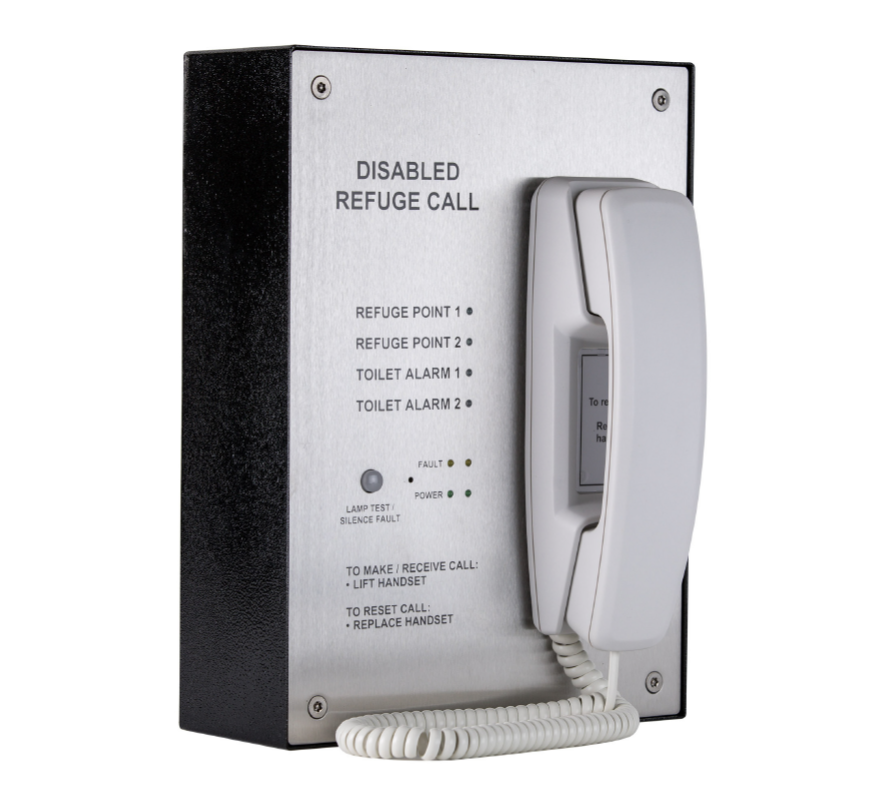 Kentec Safe-Point 2-Way Disabled Refuge Control Panel - Radial Wired - Surface Mounting (K41102SST) - JEM Systems UK