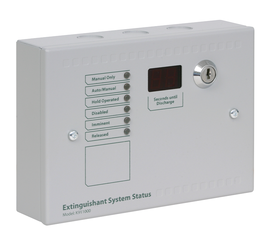 Kentec Sigma Si - 6 LED Extinguishant Status Unit c/w Mode Select Keyswitch (K911100M8) - JEM Systems UK