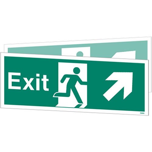 Firechief Double-Sided Exit Sign Up To Right Or Up To Left (W449DSK)