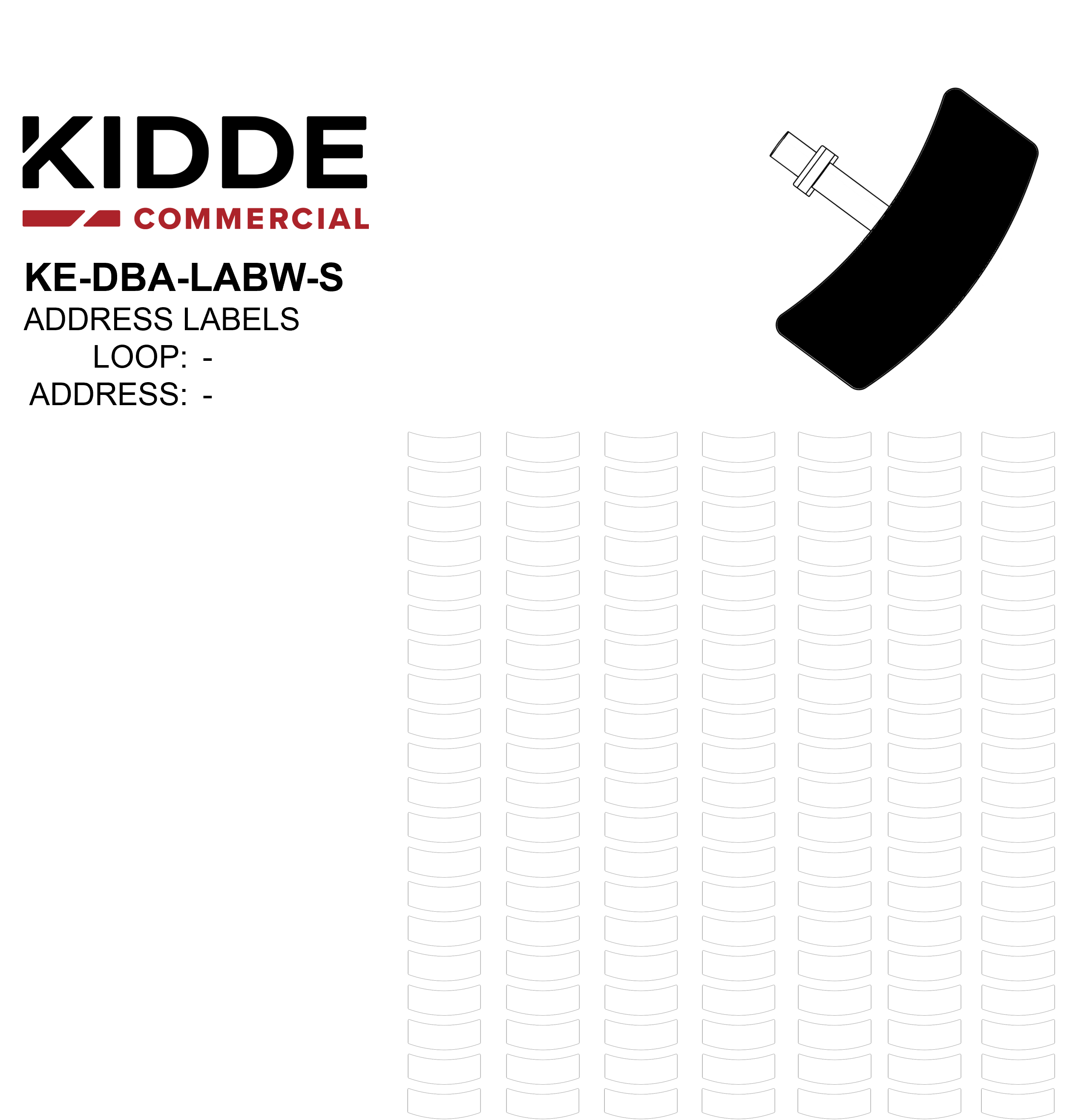 Kidde Commercial KE-DBA-LABW-S Addressable Detector Accessory Blank Label (Small) - JEM Systems UK