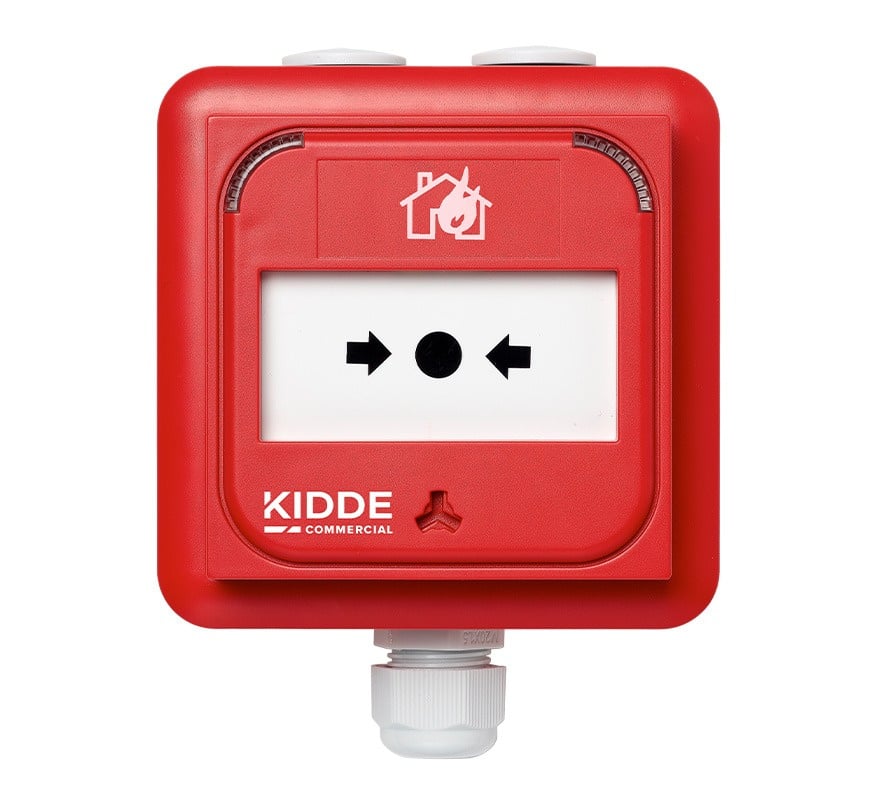 Kidde Intelligent Addressable Weatherproof Manual Call Point (Red) (KE-DM3010R-IP) - JEM Systems UK