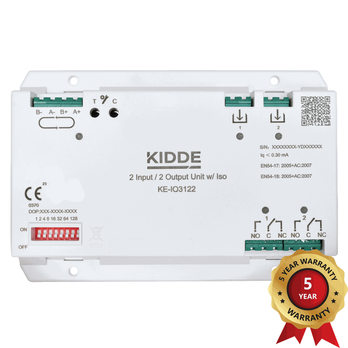 Kidde KE-IO3122 Excellence Series Addressable 2 Input / 2 Output Unit - JEM Systems UK