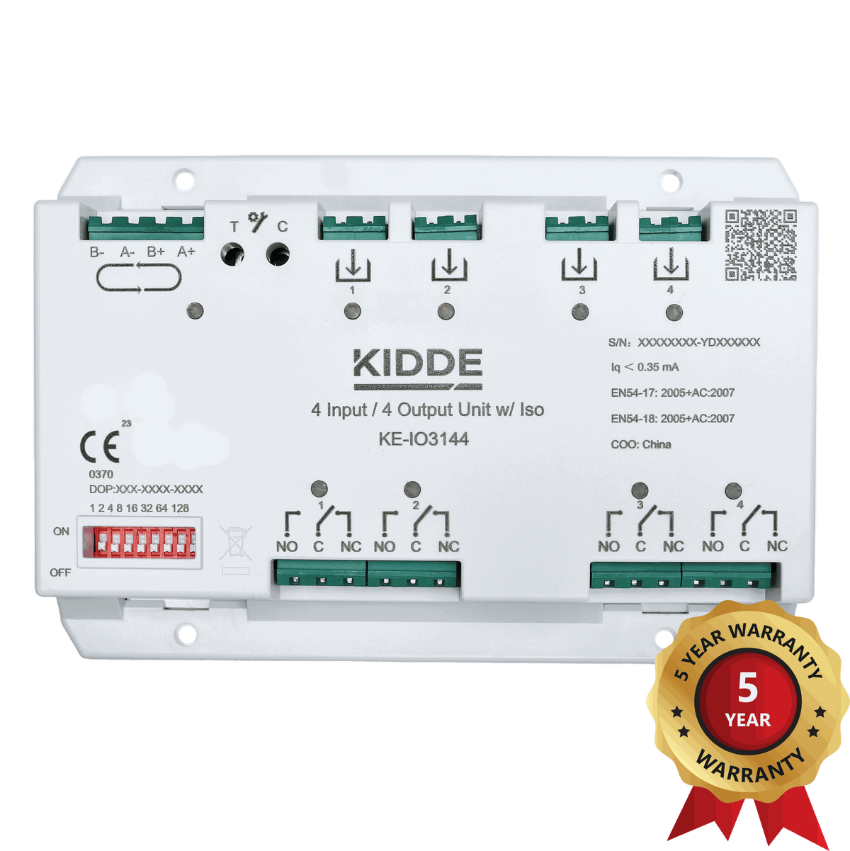 Kidde KE-IO3144 Excellence Series Addressable 4 Input / 4 Output Unit - JEM Systems UK